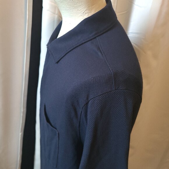 Men's Mack Weldon Polo shirt Breathable XL - Navy blue Partial button front S/S - Picture 6 of 10
